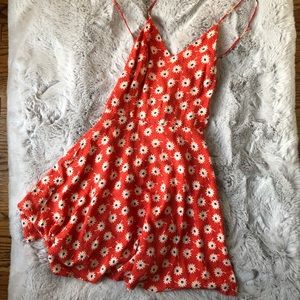 Lush Orange Floral Dress